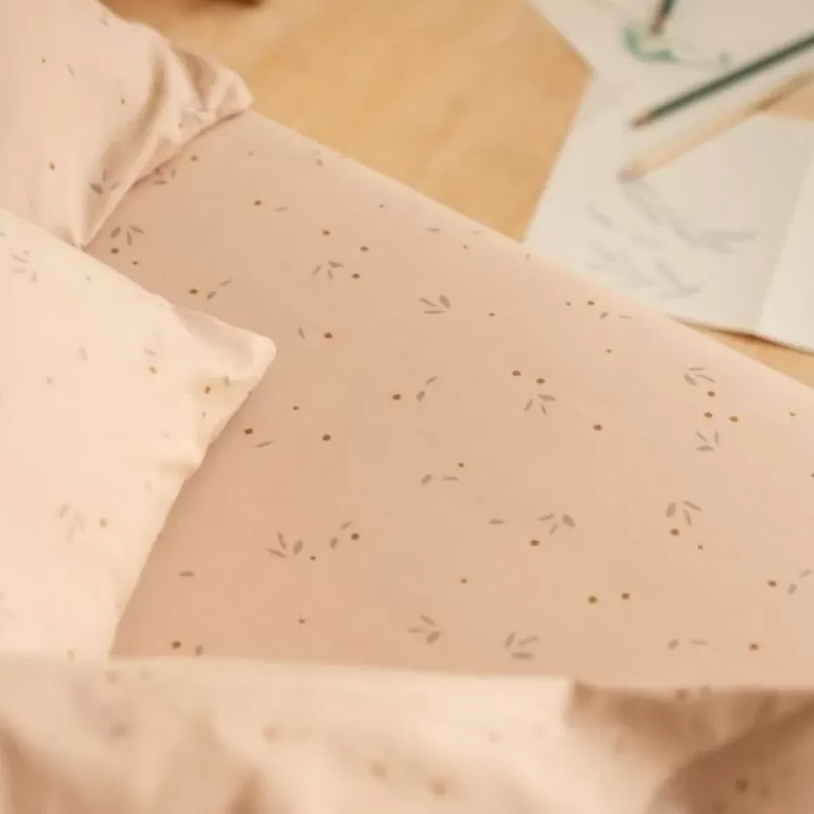 Hoeslaken Meegroeibed Tibet Willow Dune 70X140 Nobodinoz