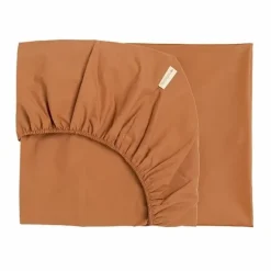 Hoeslaken Tibet Sienna Brown 70X140Cm Nobodinoz