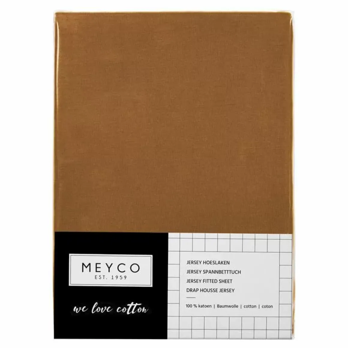 Hoeslaken Wieg Jersey Camel Meyco