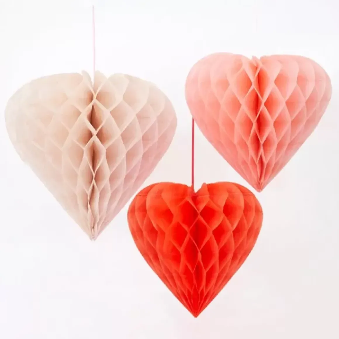 Honeycombs Valentine Heart (6St) Meri Meri