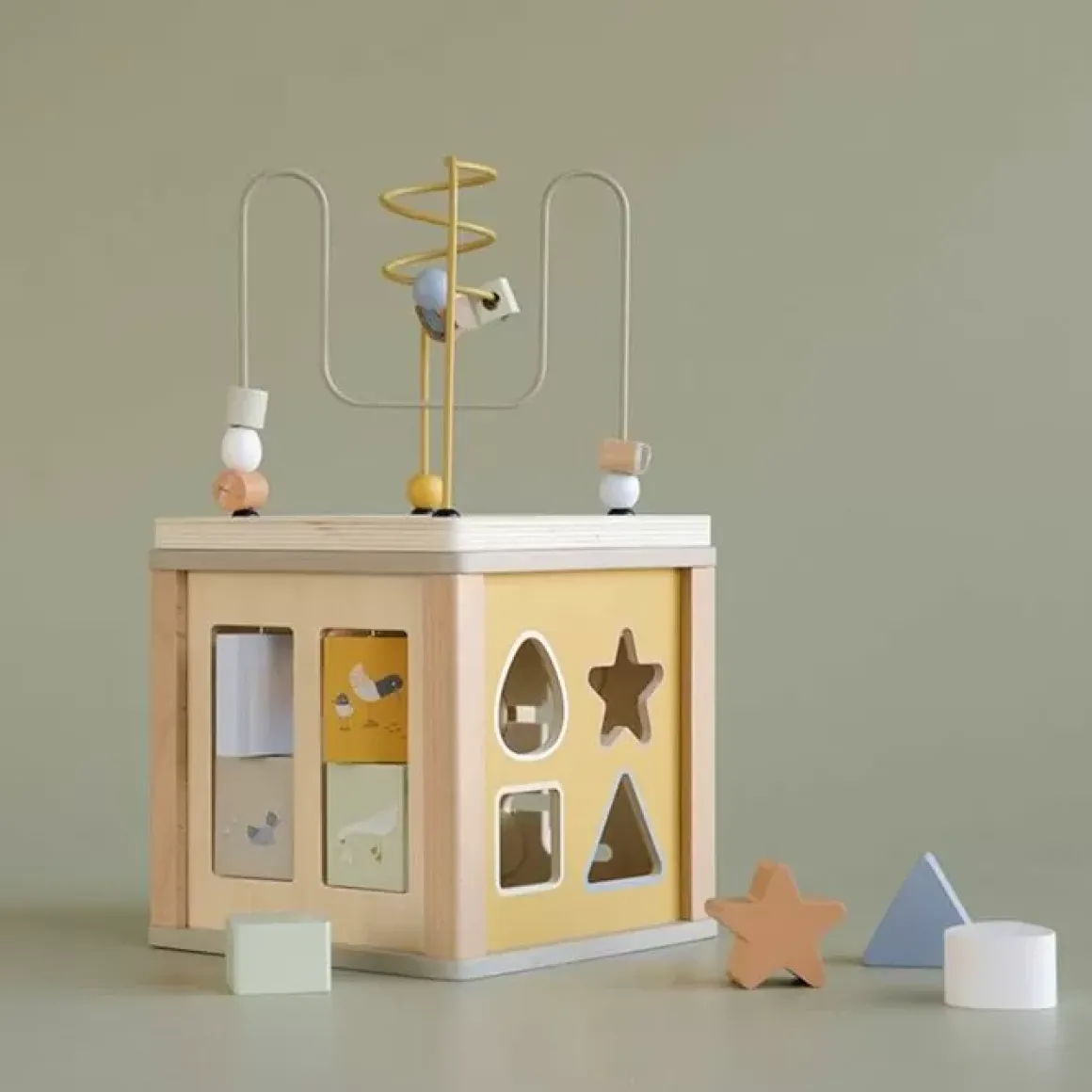 Houten Activiteitenkubus Goose Little Dutch