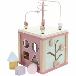 Houten Activiteitenkubus Flowers Little Dutch