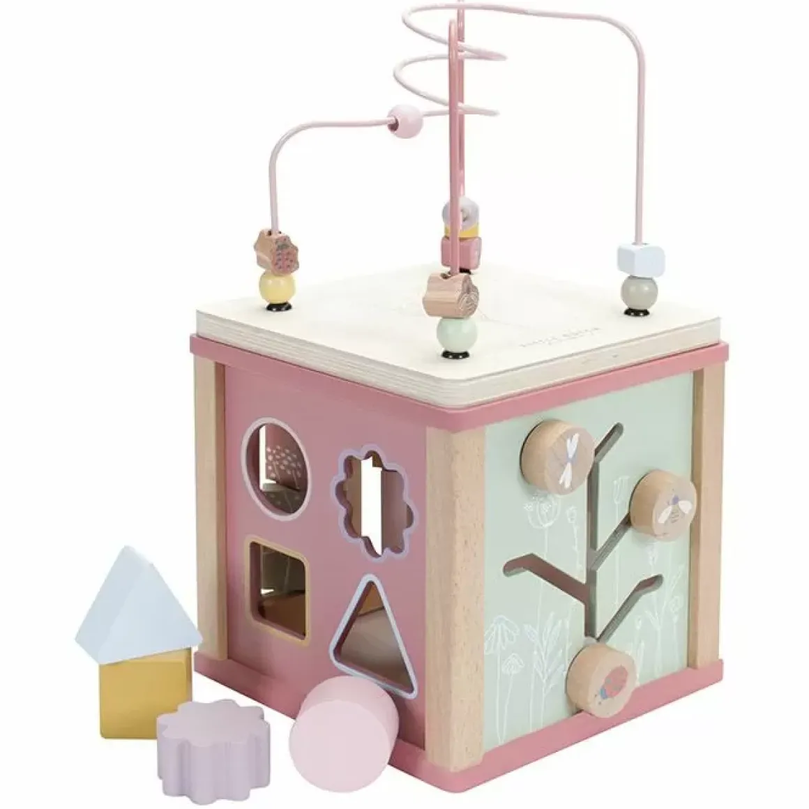 Houten Activiteitenkubus Flowers Little Dutch