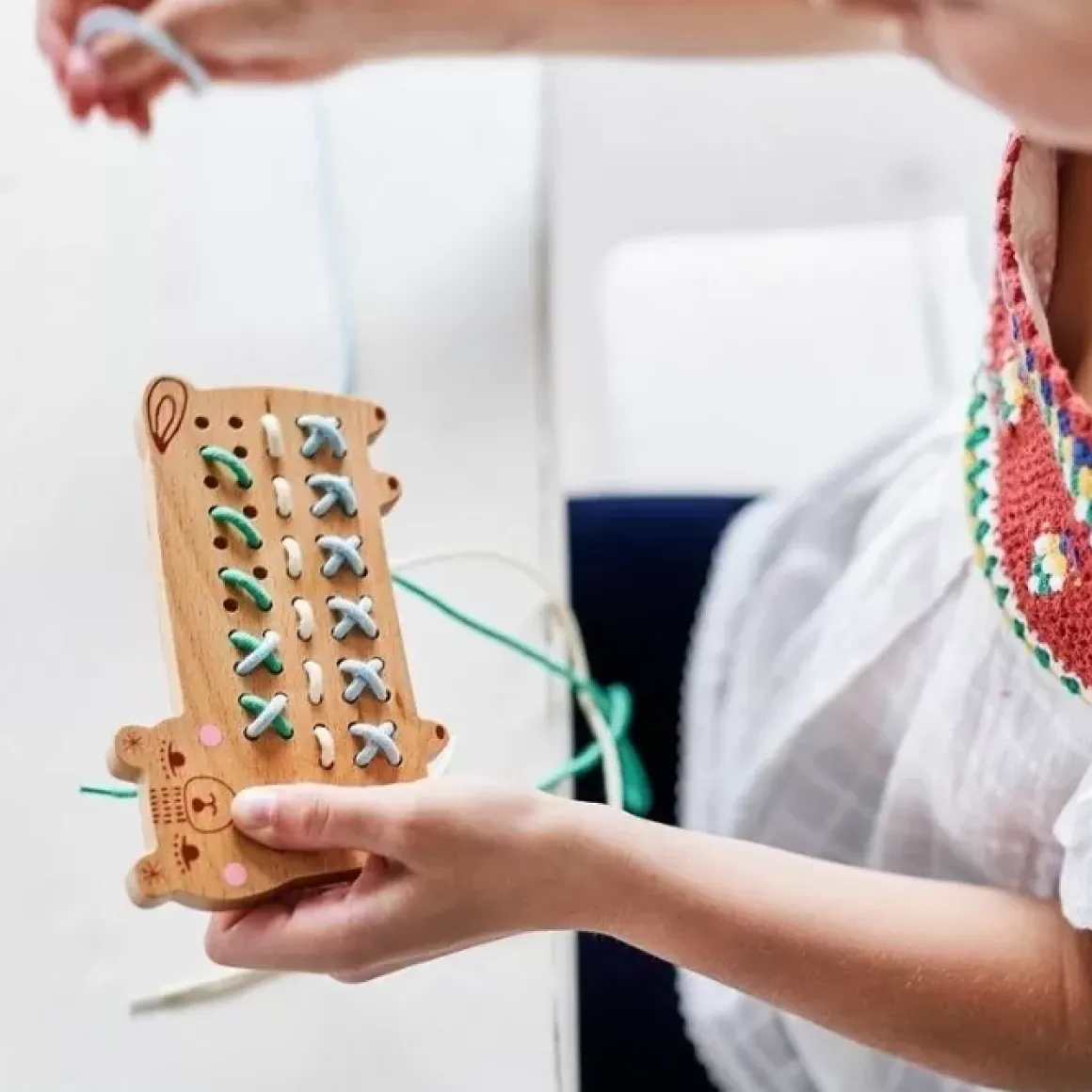 Houten Beer Borduurset Petit Monkey