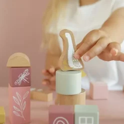 Houten Bouwblokken Roze Little Dutch