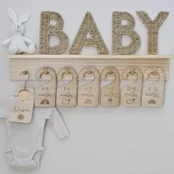 Houten Maathangers Hello Baby Ginger Ray