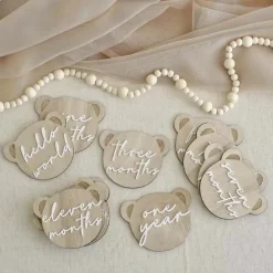 Houten Milestone Kaarten Teddy Bear Van Ginger Ray