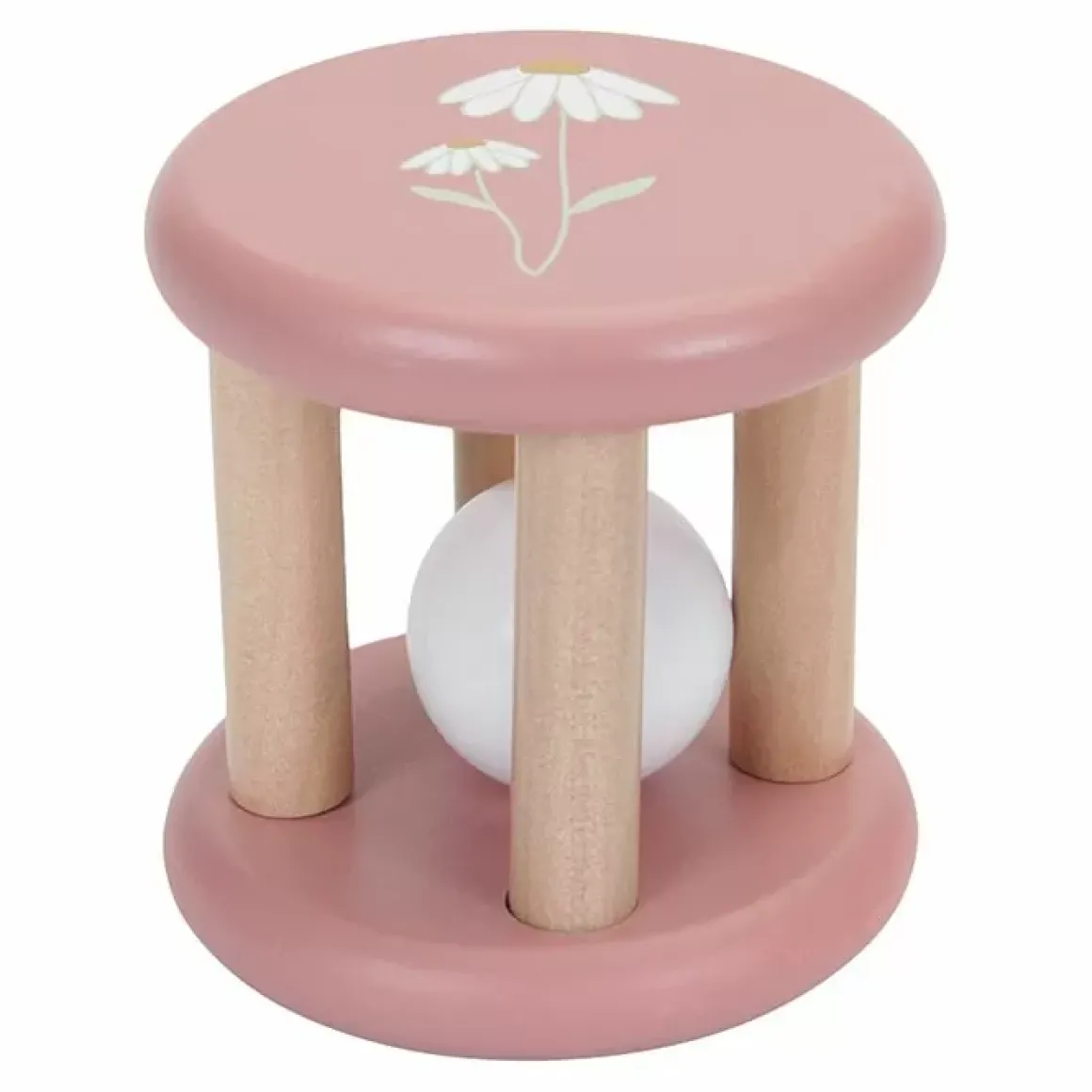 Houten Rammelaar Roller Flowers Little Dutch