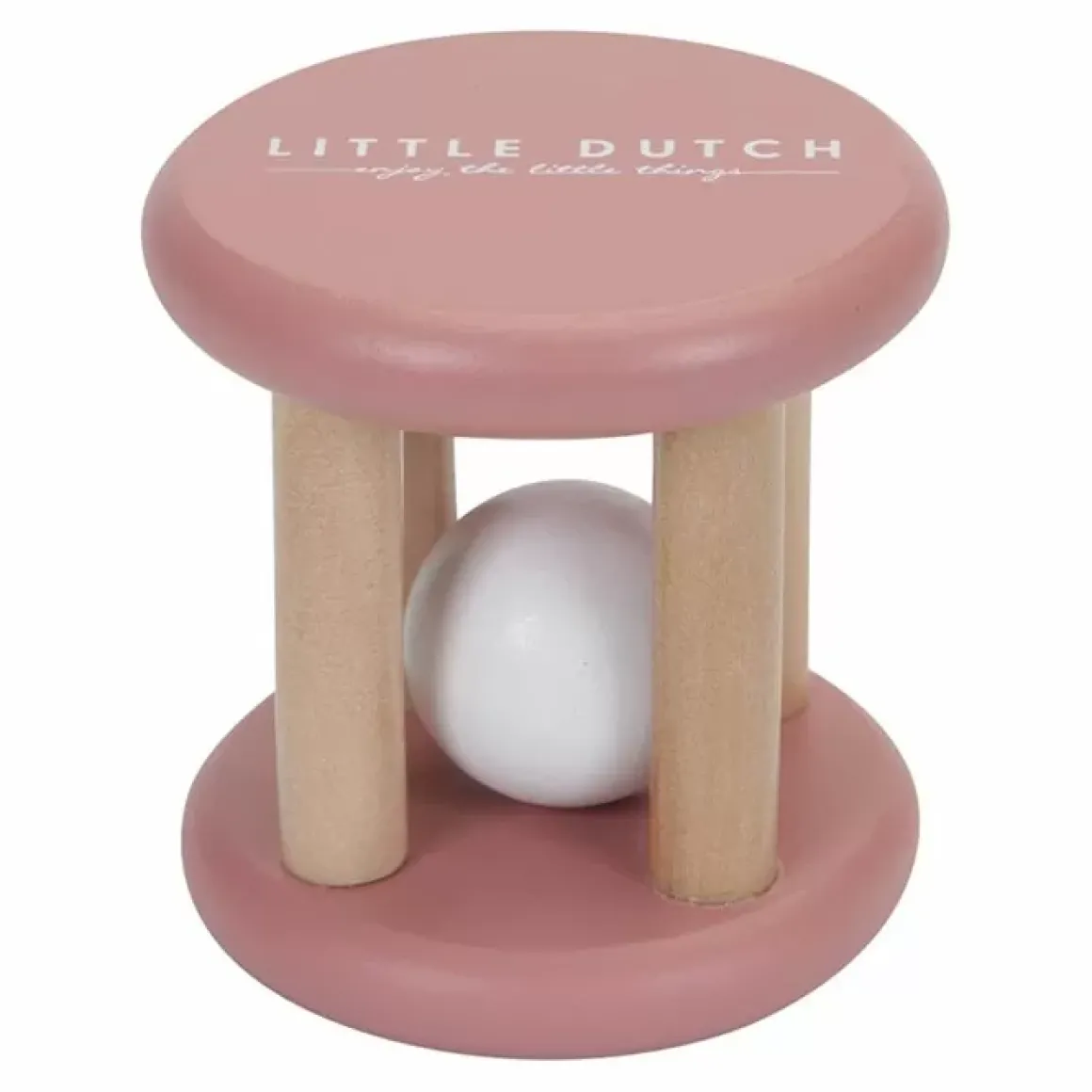 Houten Rammelaar Roller Flowers Little Dutch