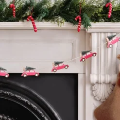 Houten Slinger Auto'S Merry Little Christmas