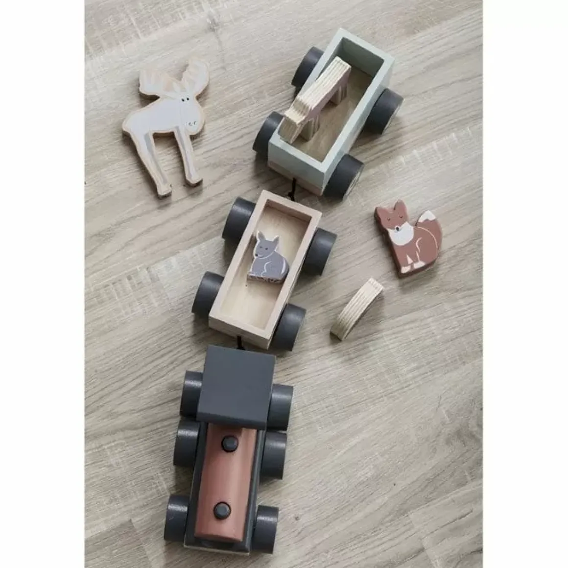 Houten Speeltrein Met Diertjes Kids Concept