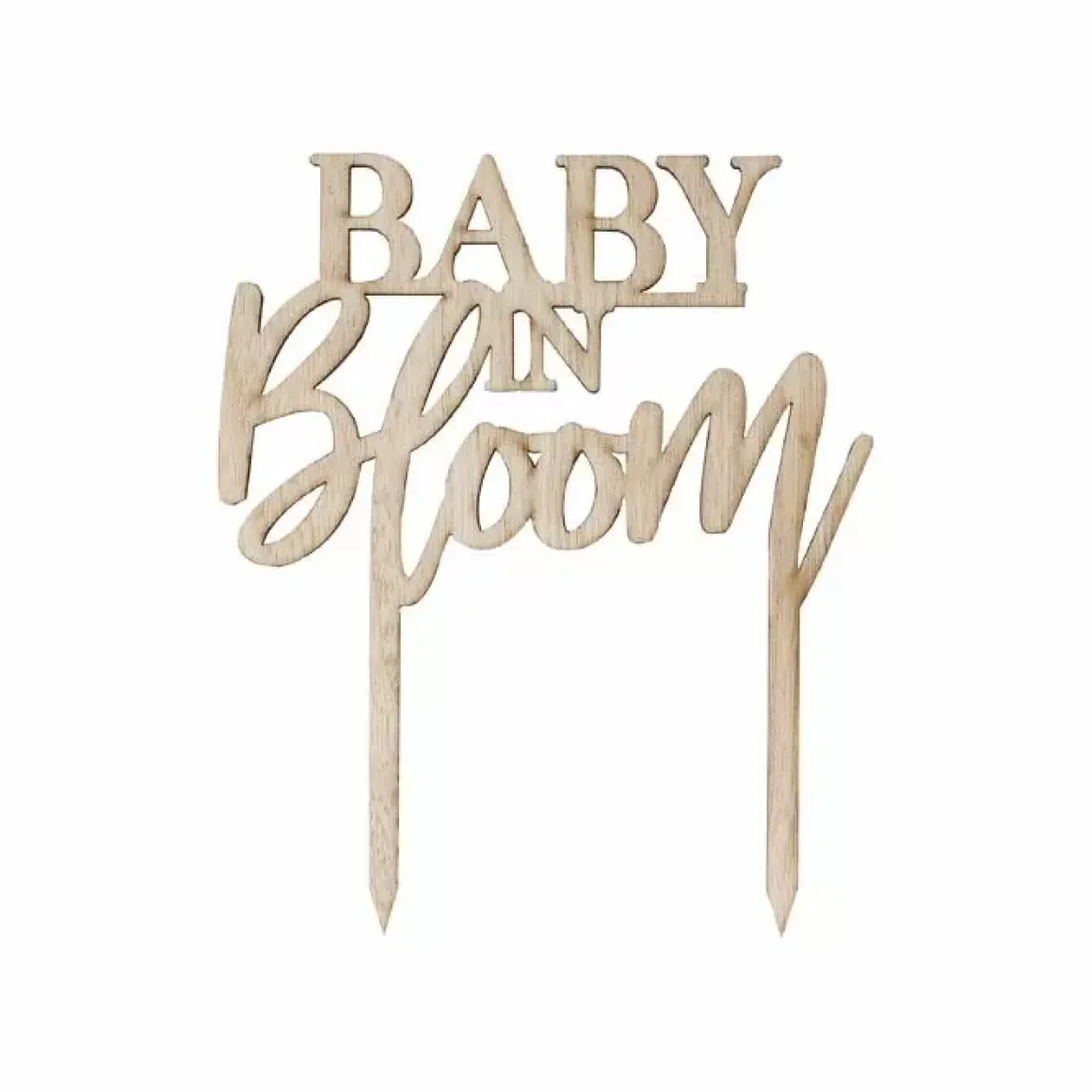 Houten Taarttopper Baby In Bloom Ginger Ray