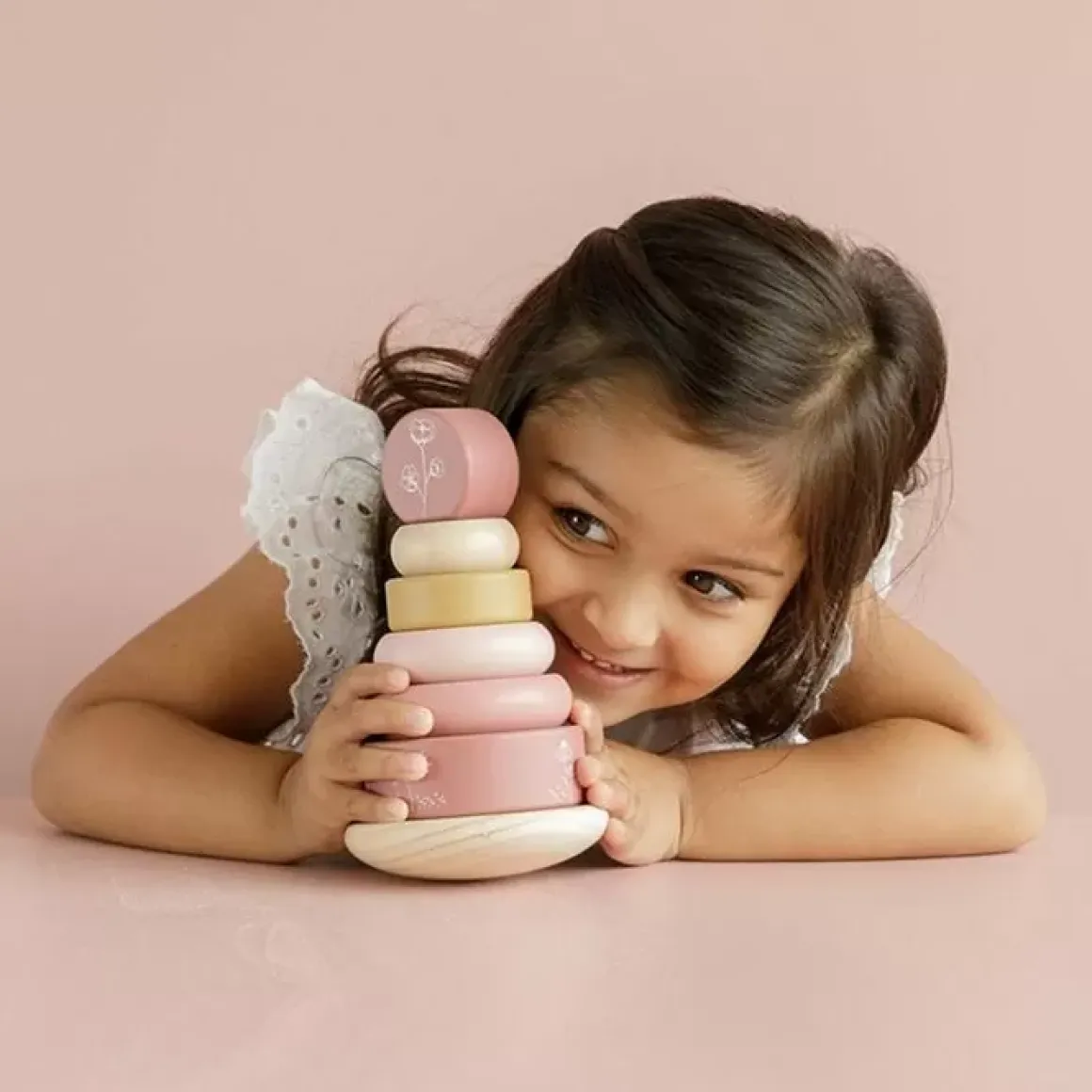 Houten Tuimelstapelaar Flowers Little Dutch