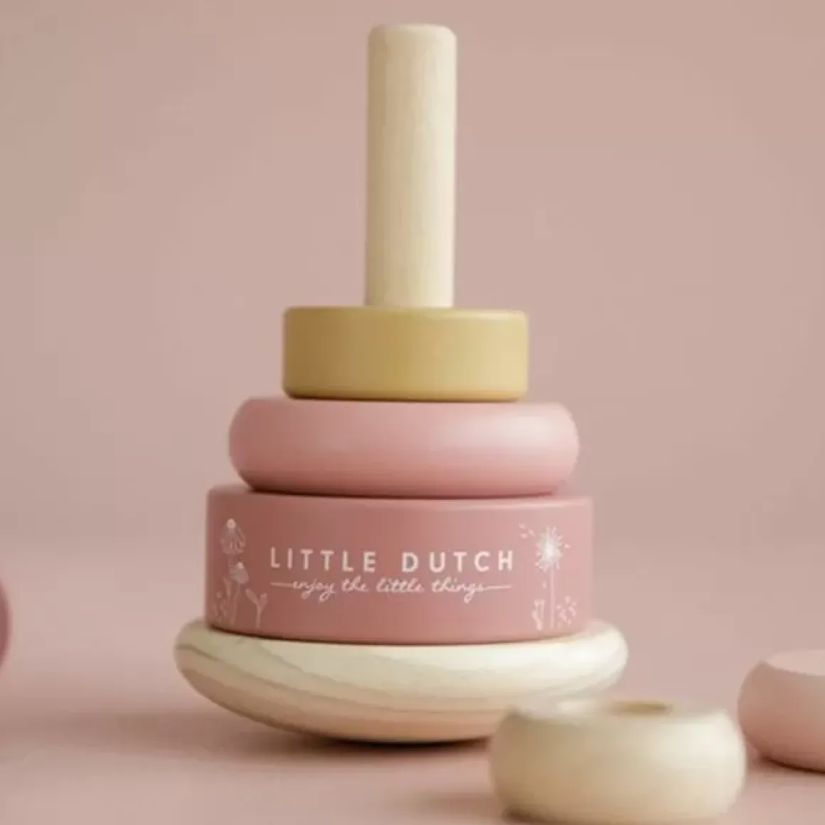 Houten Tuimelstapelaar Flowers Little Dutch