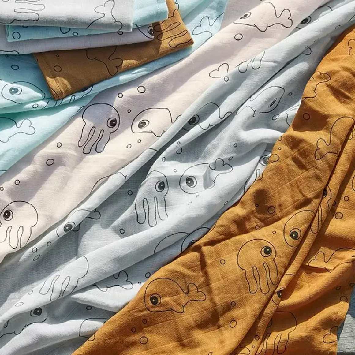 Hydrofiele Doeken Sea Friends Blauw (2St) Done By Deer