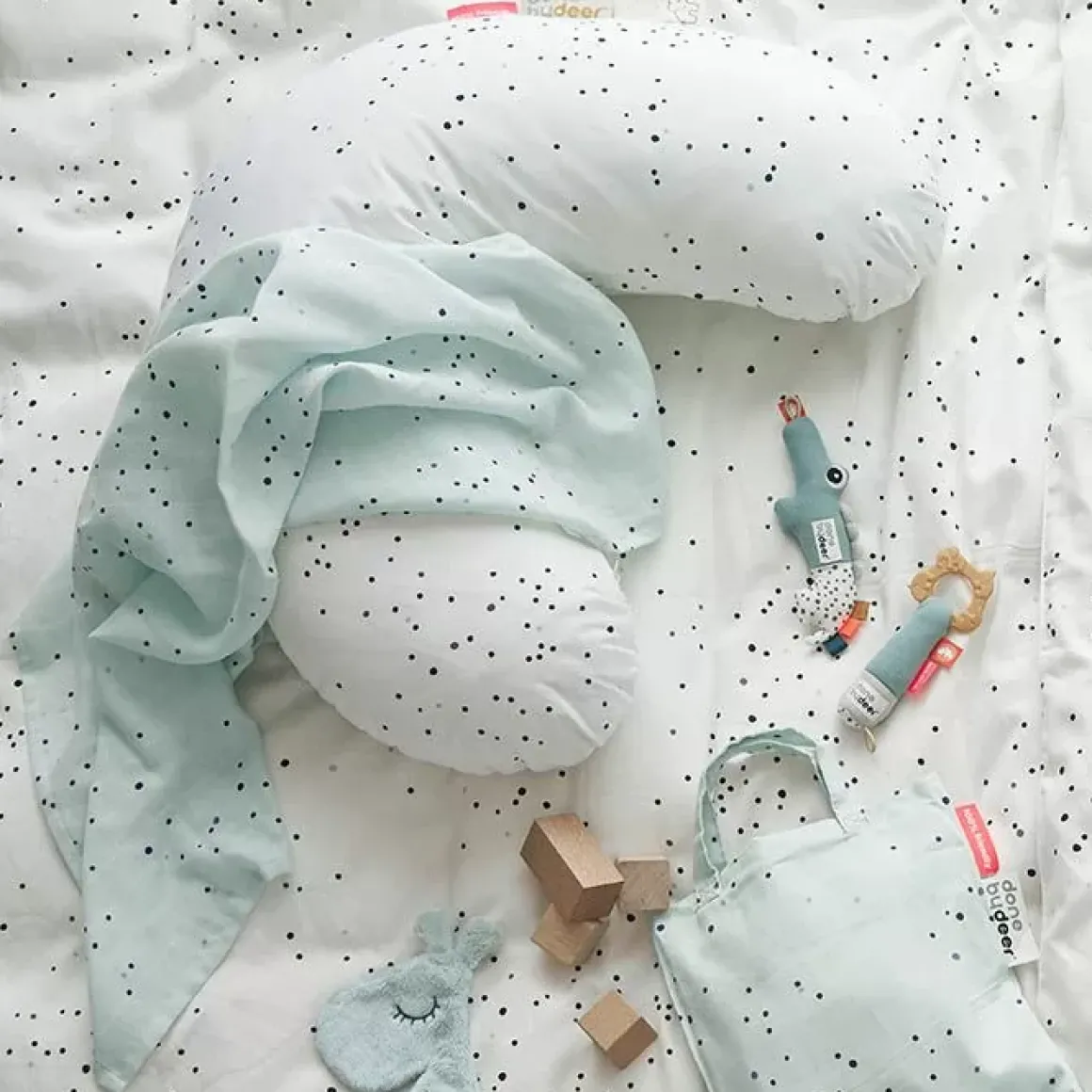 Hydrofiele Doeken Xl Dreamy Dots Blauw (2St) Done By Deer