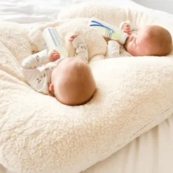 Ilmaha Voedingskussen Tweeling Teddy Ecru