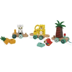 Janod Houten Trekfiguur Trein Tropen Express