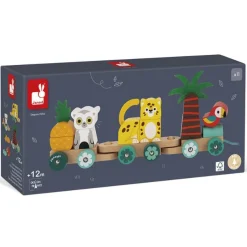 Janod Houten Trekfiguur Trein Tropen Express