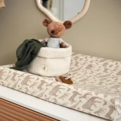 Jollein Aankleedkussenhoes Jersey Animals Nougat 50X70Cm