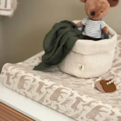 Jollein Aankleedkussenhoes Jersey Animals Nougat 50X70Cm