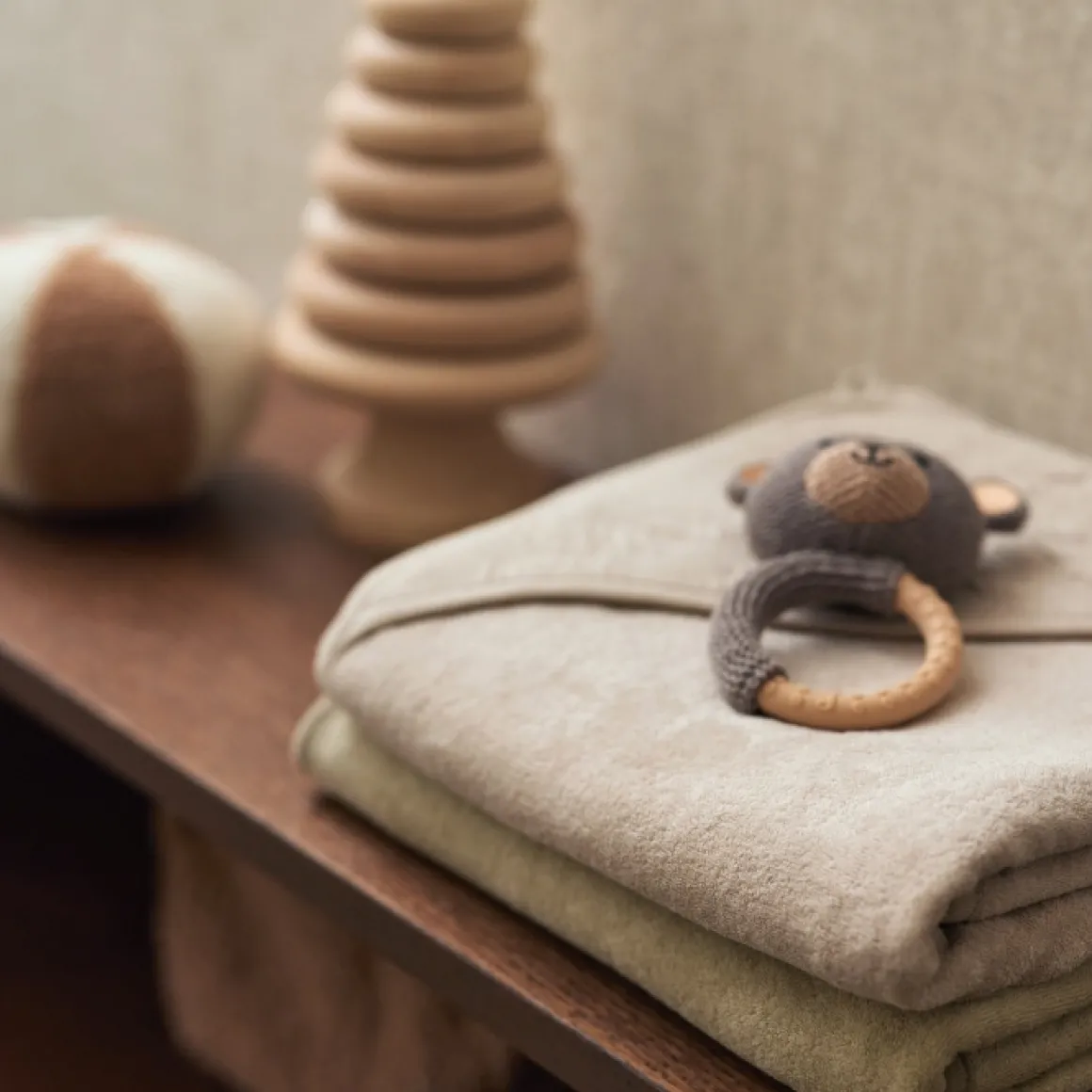 Jollein Baby Badcape Soft Waves Nougat