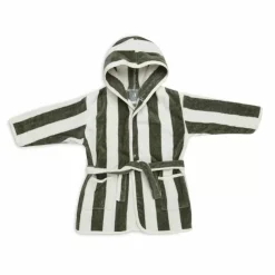 Jollein Badjas Stripe Terry Leaf Green