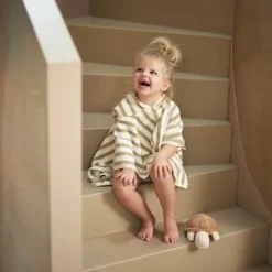 Jollein Badponcho Stripe Olive Green