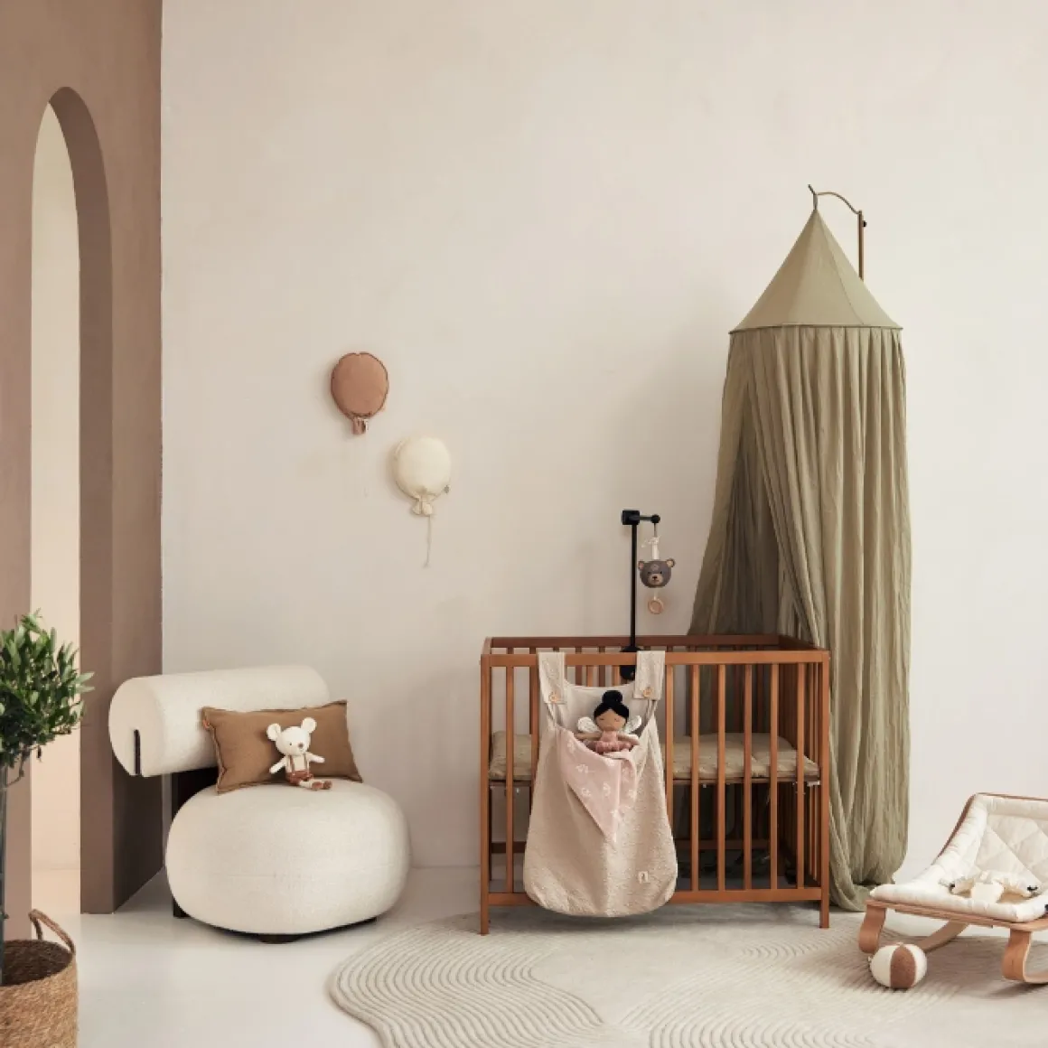 Jollein Bedhemel Vintage Olive Green