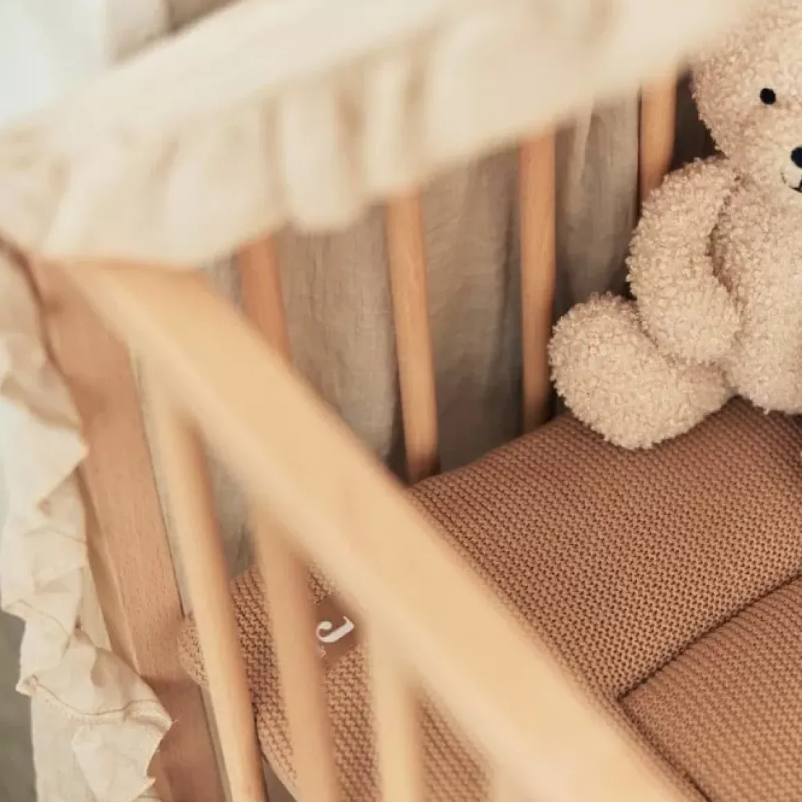 Jollein Boxkleed Basic Knit Biscuit 80X100Cm