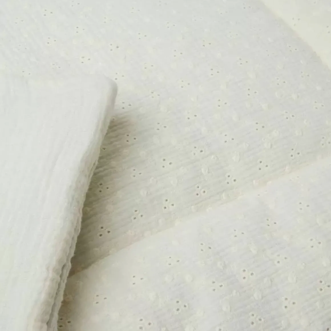 Jollein Boxkleed Embroidery Ivory (75X95Cm)