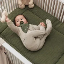 Jollein Boxkleed Pure Knit Leaf Green 75X95Cm