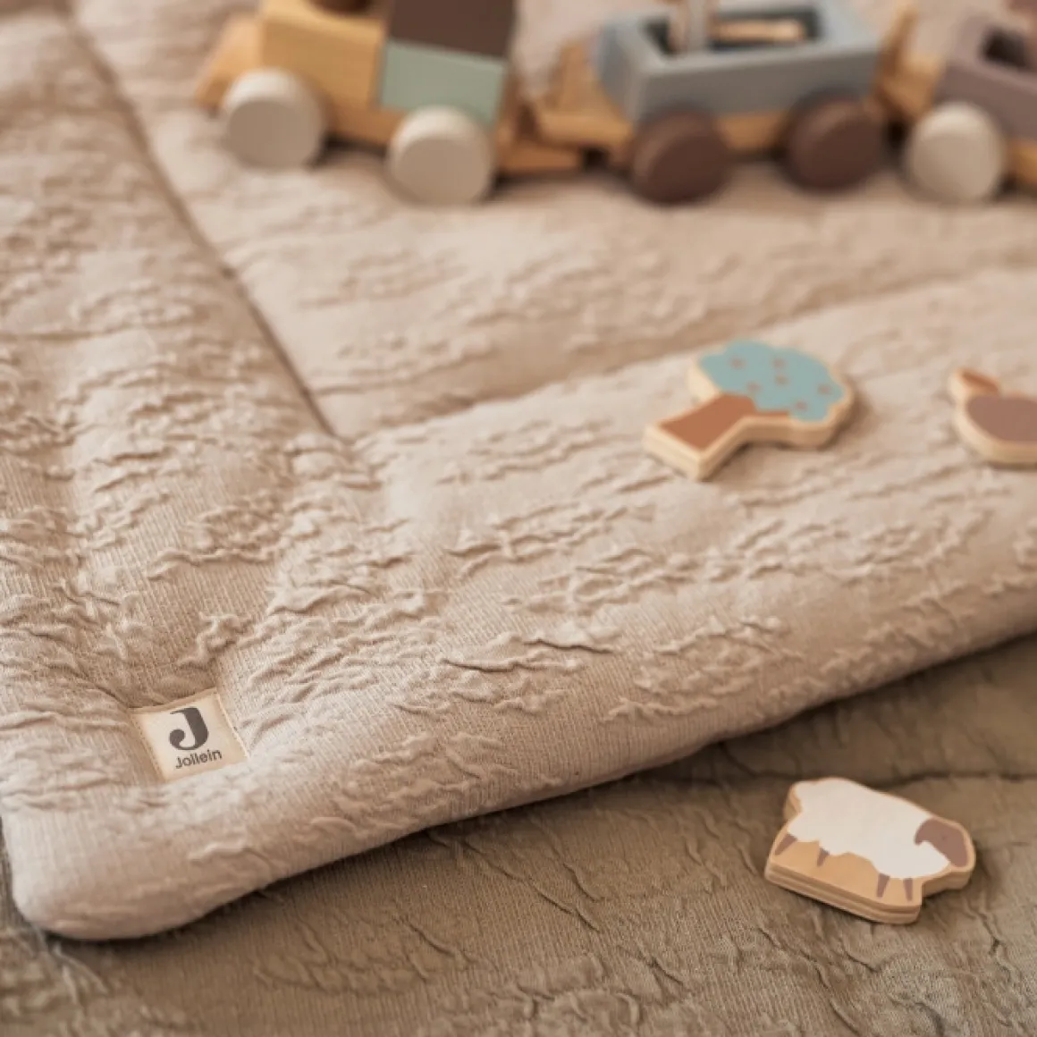 Jollein Boxkleed Soft Waves Nougat 75X95Cm