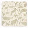 Jollein Hoeslaken Ledikant Jersey Animals Olive Green