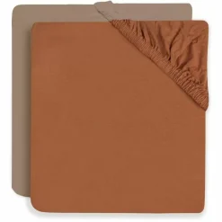 Jollein Hoeslaken Ledikant 60X120Cm Caramel/Biscuit (2St)