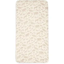 Jollein Hoeslaken Meegroeibed Jersey Animals Nougat 70X140Cm