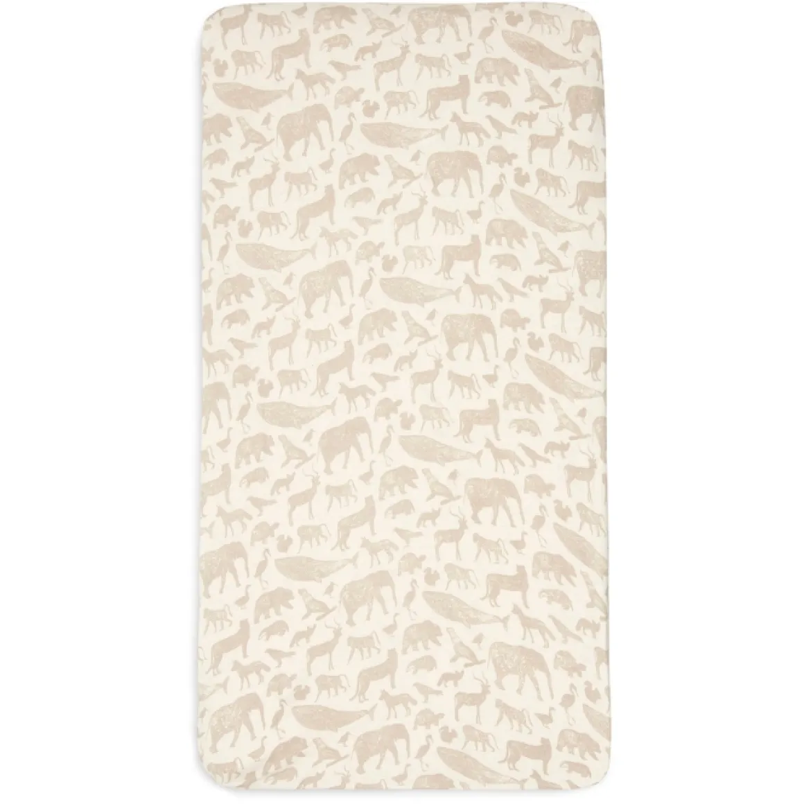 Jollein Hoeslaken Wieg Jersey Animals Nougat 40X80Cm