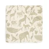 Jollein Hoeslaken Wieg Jersey Animals Olive Green 40X80Cm