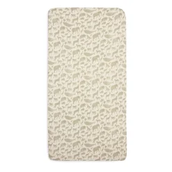 Jollein Hoeslaken Wieg Jersey Animals Olive Green 40X80Cm