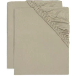 Jollein Hoeslakens Wieg Jersey Olive Green 40X80Cm (2St)