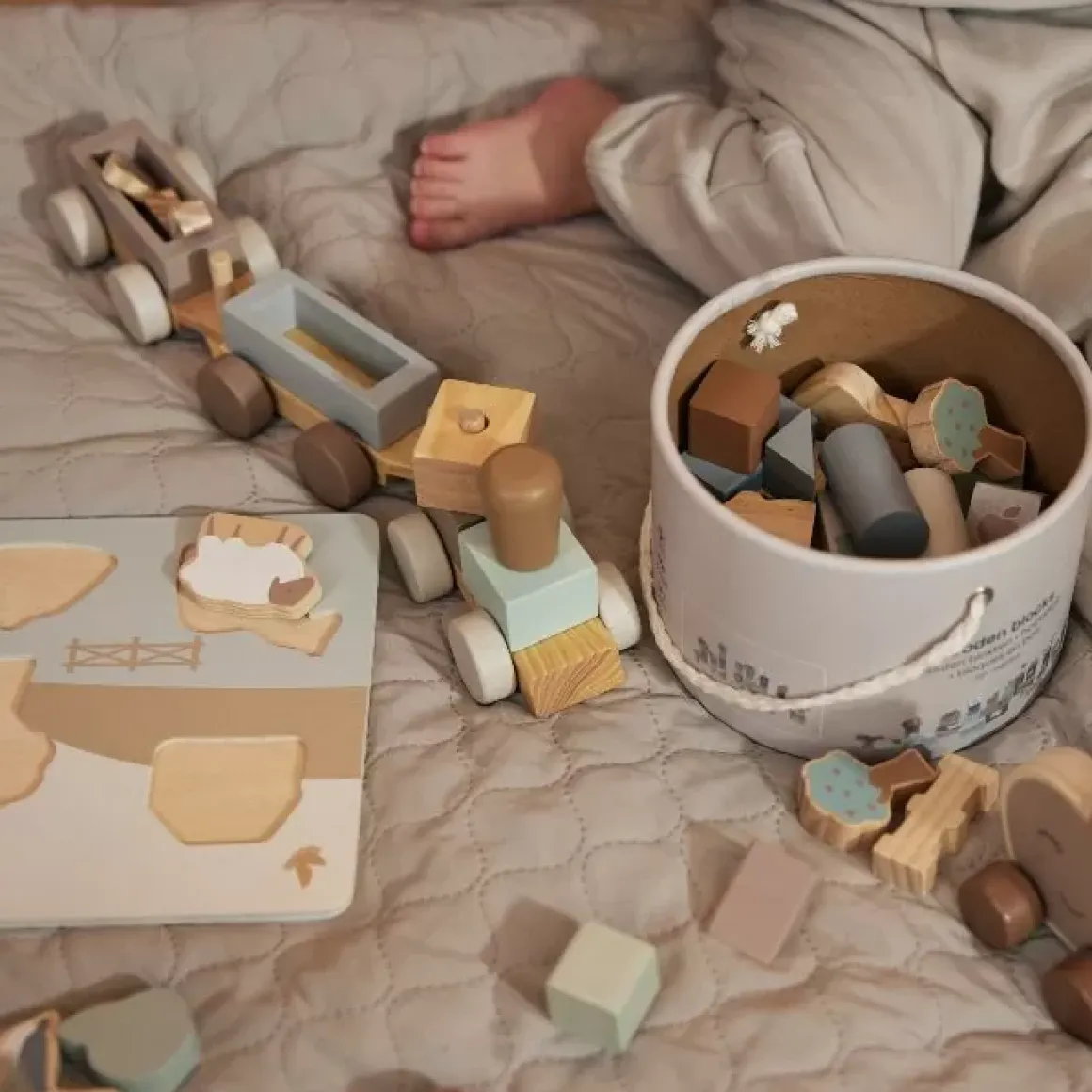 Jollein Houten Speelgoedtrein Farm