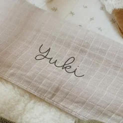 Jollein Hydrofiel Ledikantlaken Nougat Met Naam