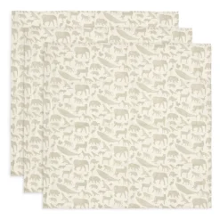 Jollein Hydrofiele Doeken Animals Olive Green (3St)