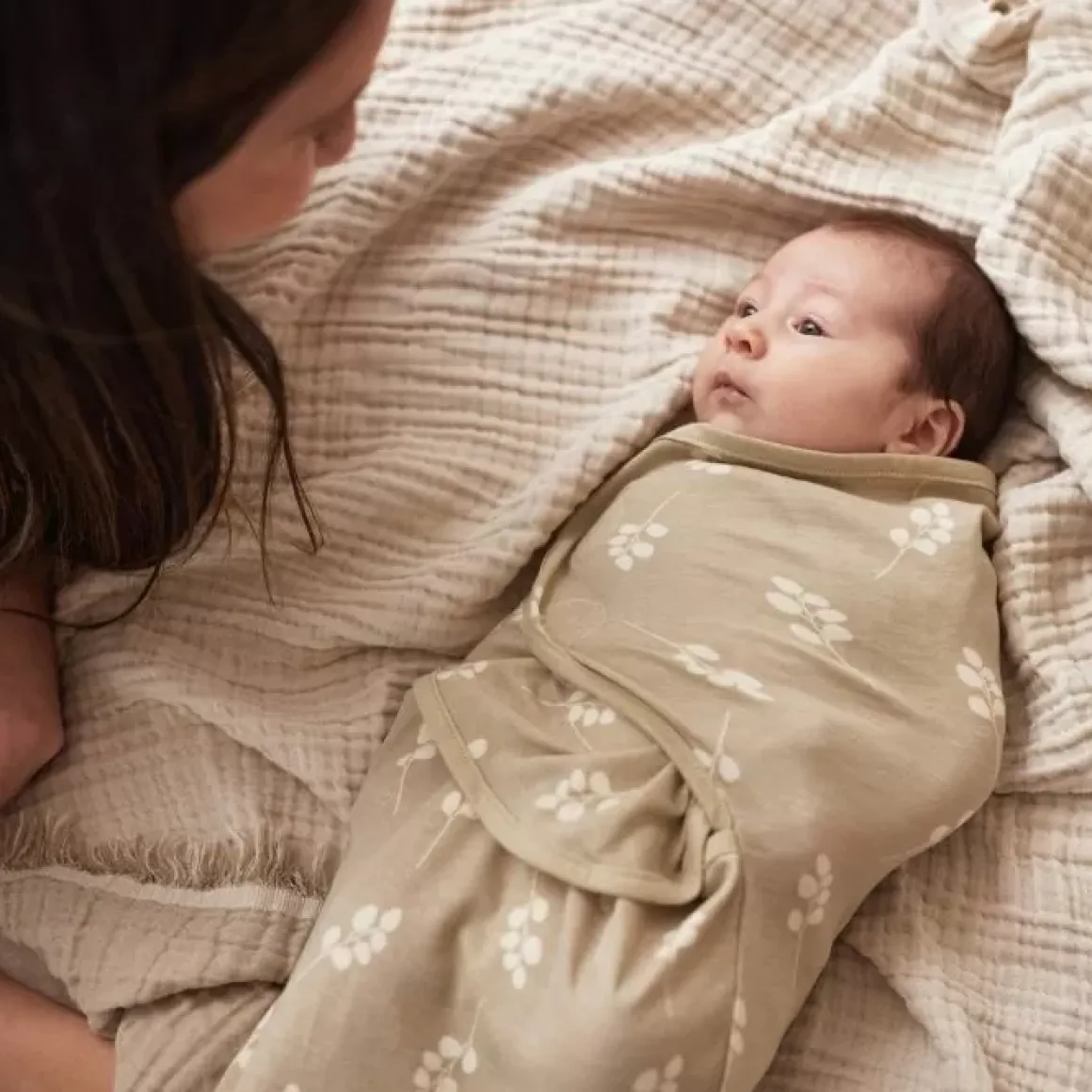 Jollein Inbakerslaapzak Twig Olive Green (0-3Mnd)