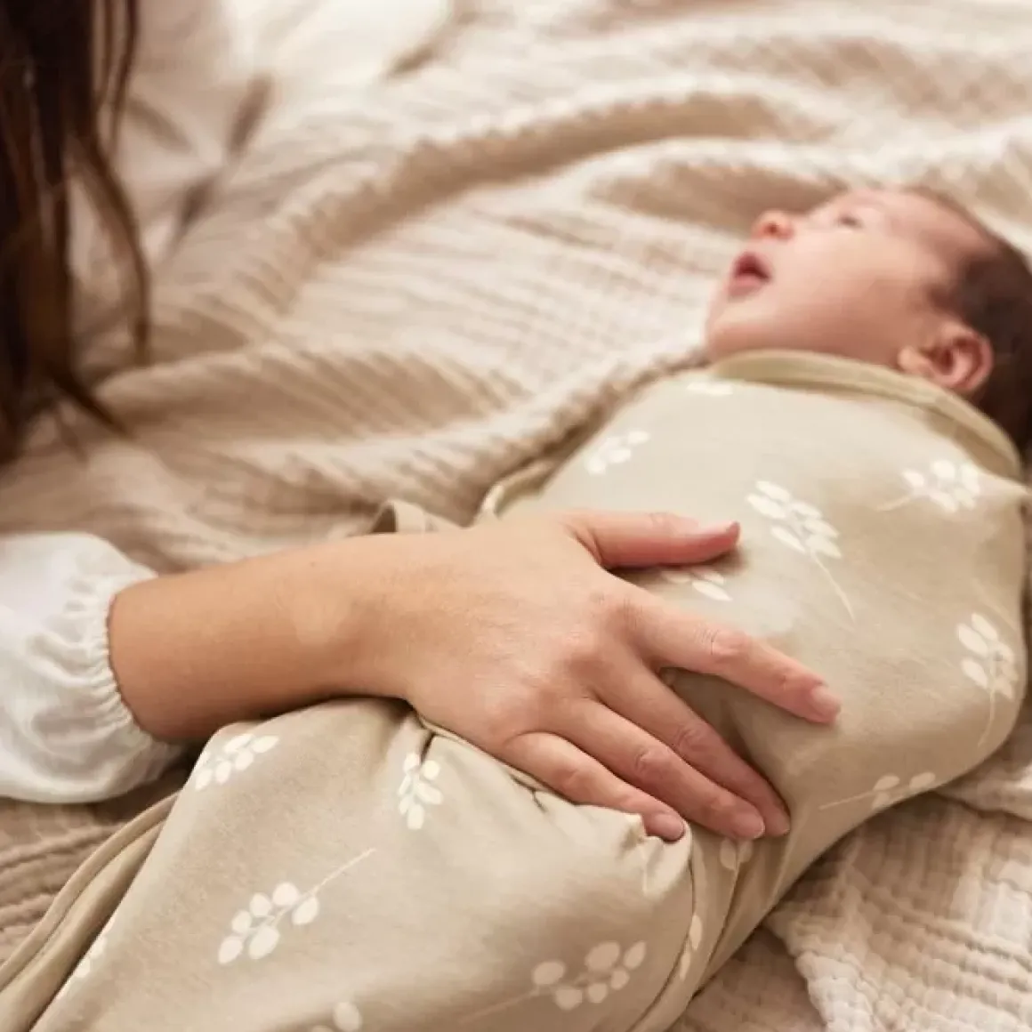 Jollein Inbakerslaapzak Twig Olive Green (0-3Mnd)