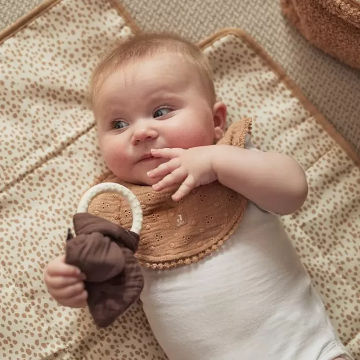 Jollein Kwijlslab Embroidery Biscuit