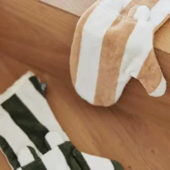 Jollein Lange Washand Stripe Terry Leaf Green