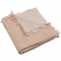 Jollein Ledikantdeken Fringe Moonstone/Ivory