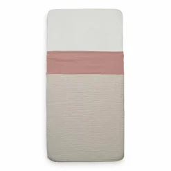 Jollein Ledikantlaken Wrinkled Cotton Rosewood