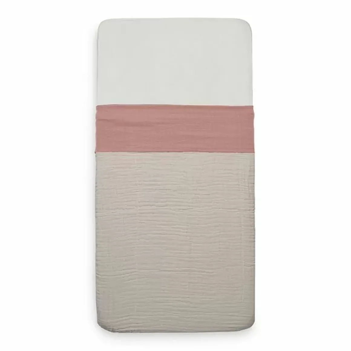 Jollein Ledikantlaken Wrinkled Cotton Rosewood